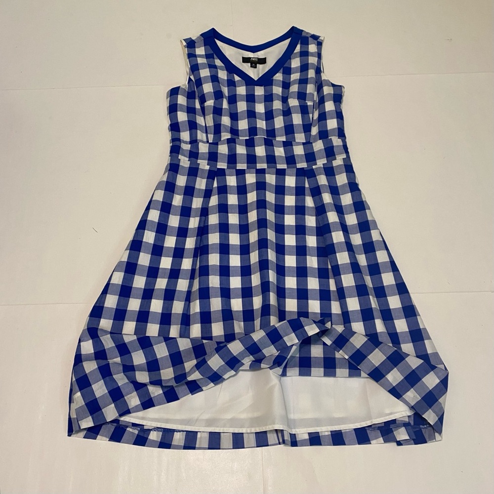 ABS Allen Schwartz blue & white dress size medium
